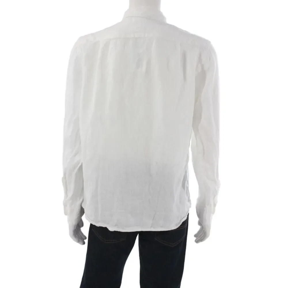 Charles Tyrwhitt Mens Collared Button Down Long Sleeve White Size Medium